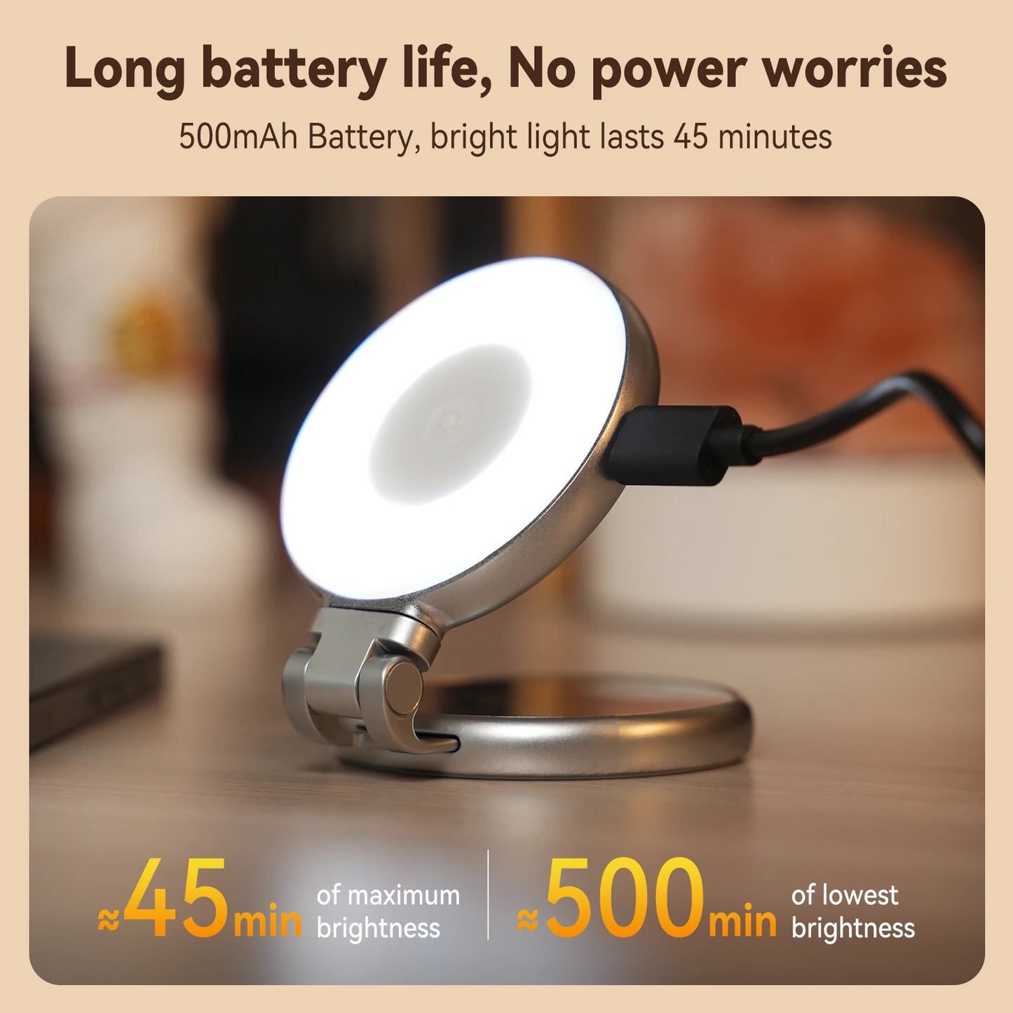 Smartphone Magnetic Fill Light Mini Selfie Light 3 Modes Adjustable Brightness for Iphone XIAOMI HUAWEI SAMSUNG Phone