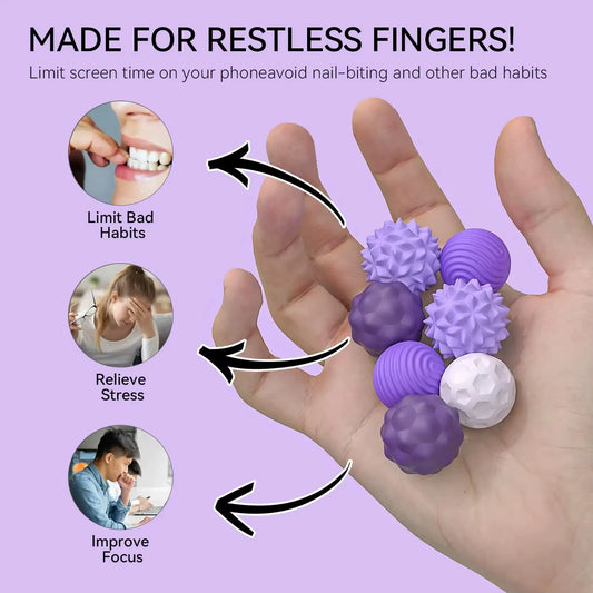 Silicone Magnetic Sensory Balls Fidget Toy Worry Balls Autism Calming Fidgeting Toy Kid Adults Anxiety Relief Stress Sensory Toy