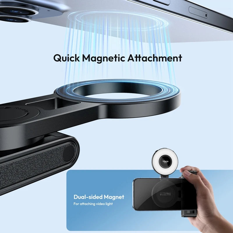​ JJ03 Magnetic Phone Tripod Wireless Phone Grip Selfie Stick Desktop Tripod for Iphone 16 15 14 13 Pro Pro Max