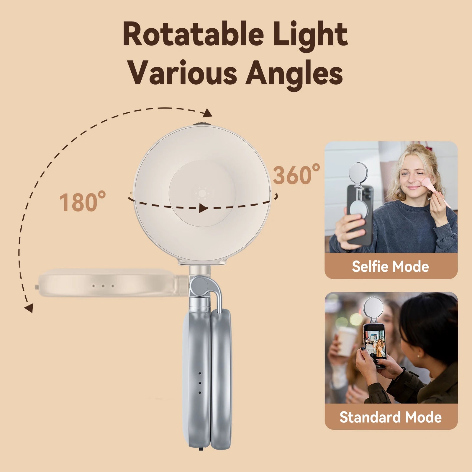 Smartphone Magnetic Fill Light Mini Selfie Light 3 Modes Adjustable Brightness for Iphone XIAOMI HUAWEI SAMSUNG Phone
