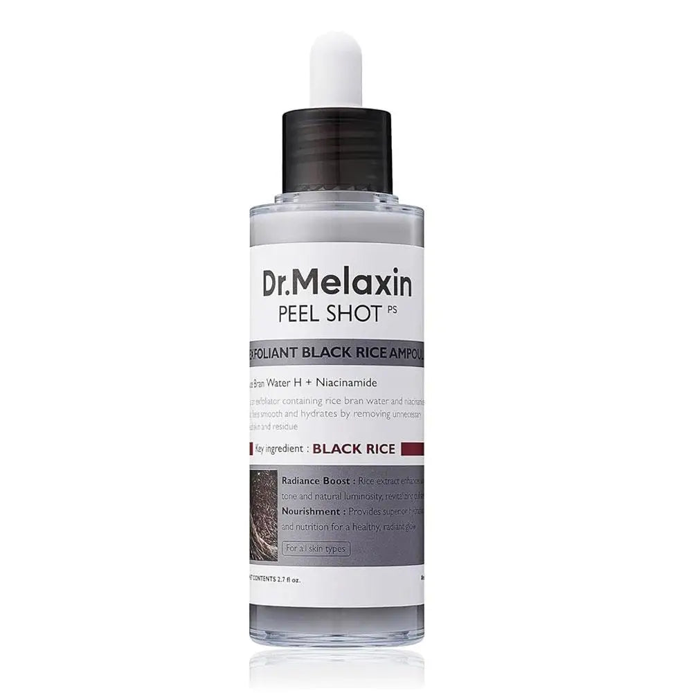 [Dr.Melaxin Official] Peel Shot Glow Rice Ampoule Duo - Serums for Brightening, Exfoliating, and Moisturizing - Suitable for All Skin Types