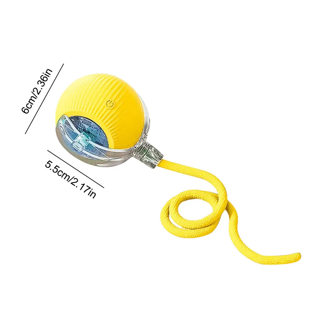 Interactive Cat Toy Ball USB Rechargeable Automatic Rolling Ball Funny Cat Toys Anti-Depression Pet Toy for Indoor Cat Kitten