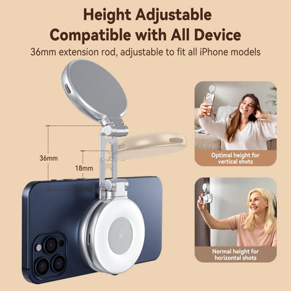 Smartphone Magnetic Fill Light Mini Selfie Light 3 Modes Adjustable Brightness for Iphone XIAOMI HUAWEI SAMSUNG Phone