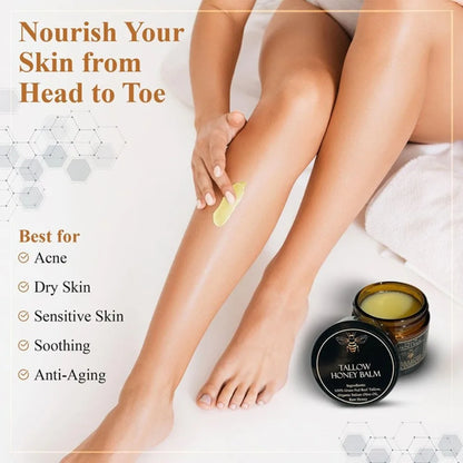 Hot Tangerine Body Tallow Balm with Raw Honey Handmade Body Cream AllNatural Fed Beef Tallow Balm Skin Soft Smooth